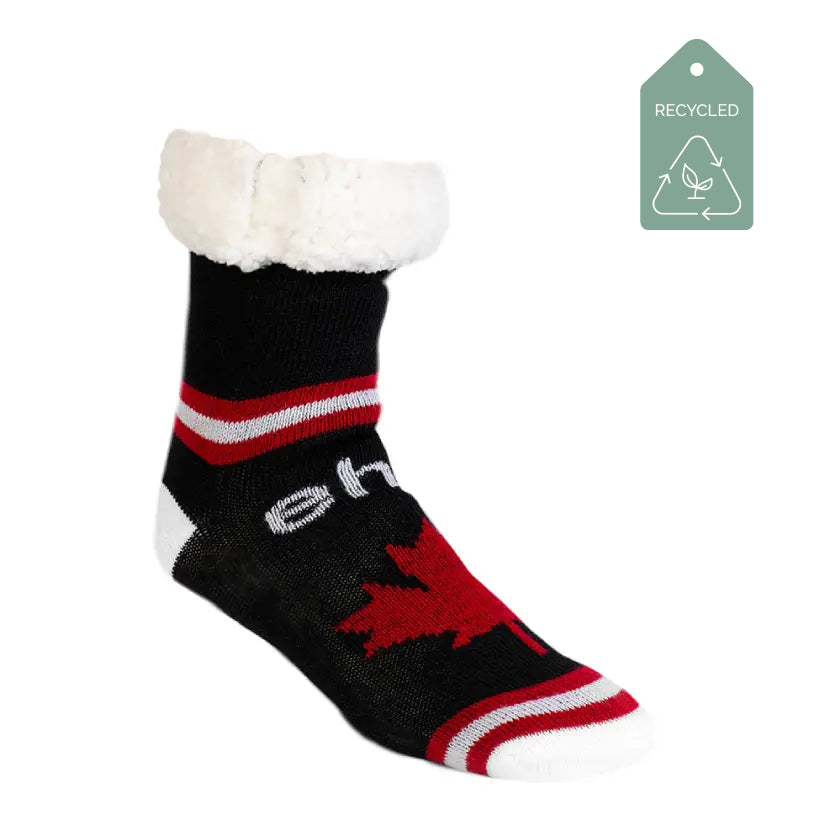 Canada Black - Recycled Slipper Socks – Pudus Lifestyle Co. Canada