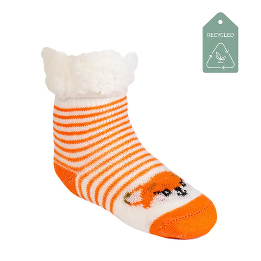 Fox Orange - Kids & Toddler Recycled Slipper Socks