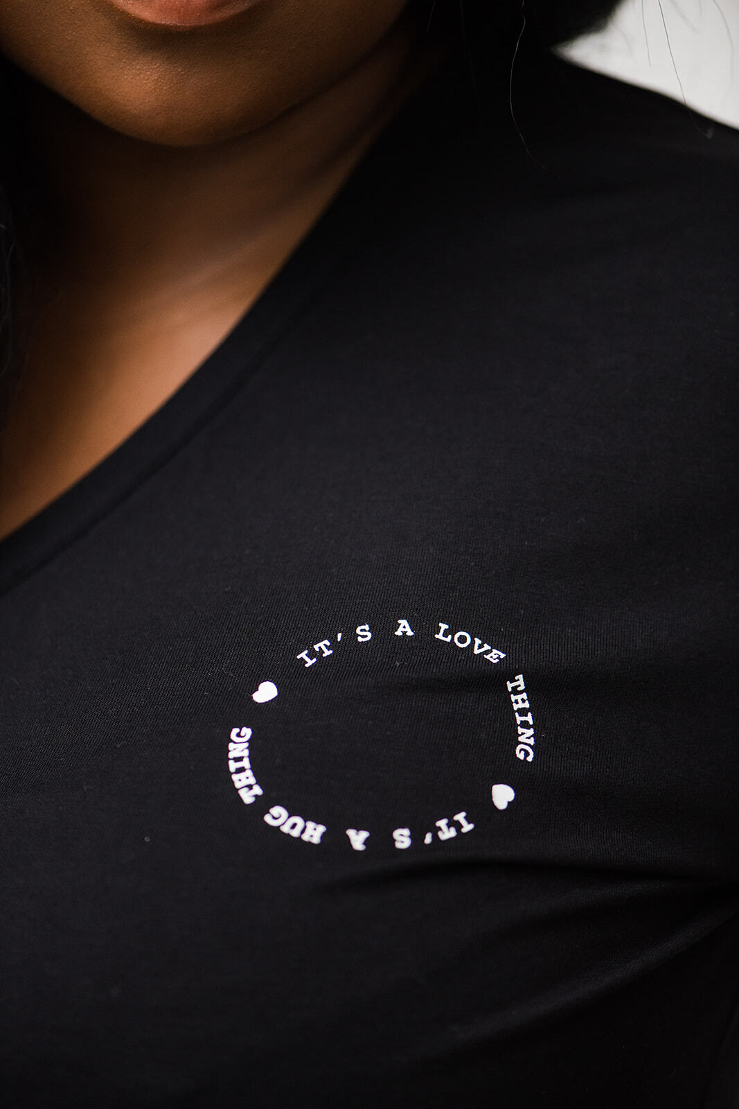 Iris V-Neck Pajama Shirt | Black