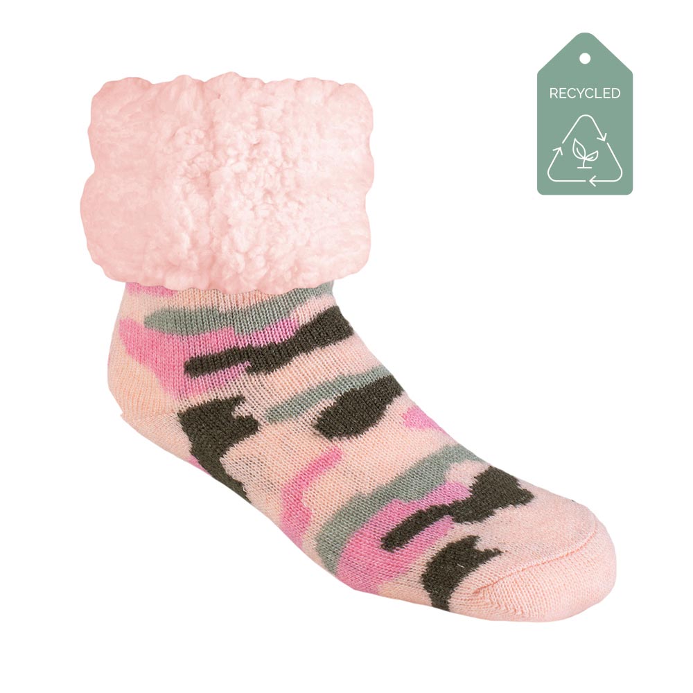 Camo Pink - Recycled Slipper Socks – Pudus Lifestyle Co. Canada