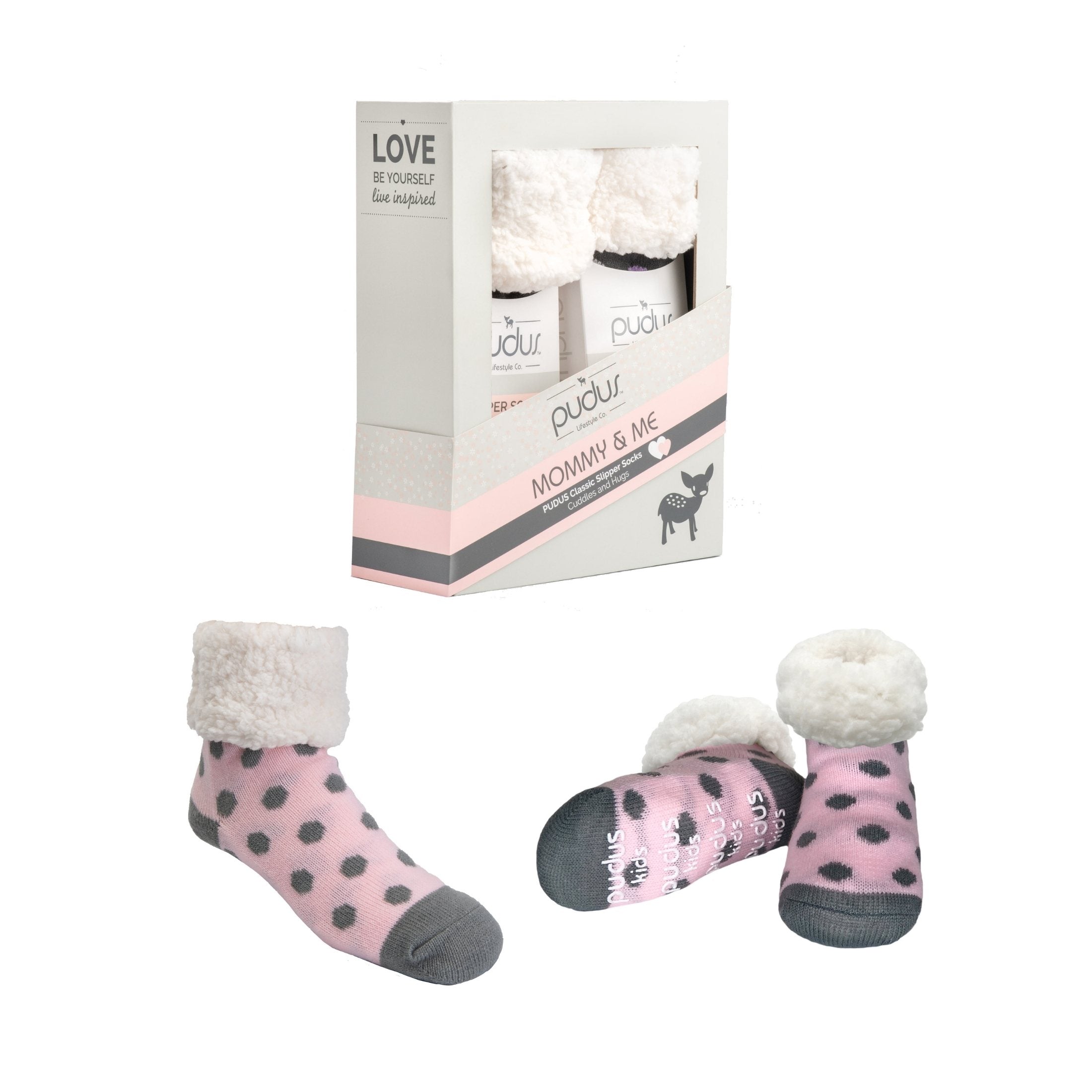 Kids Classic Slipper Socks | Llama Pink