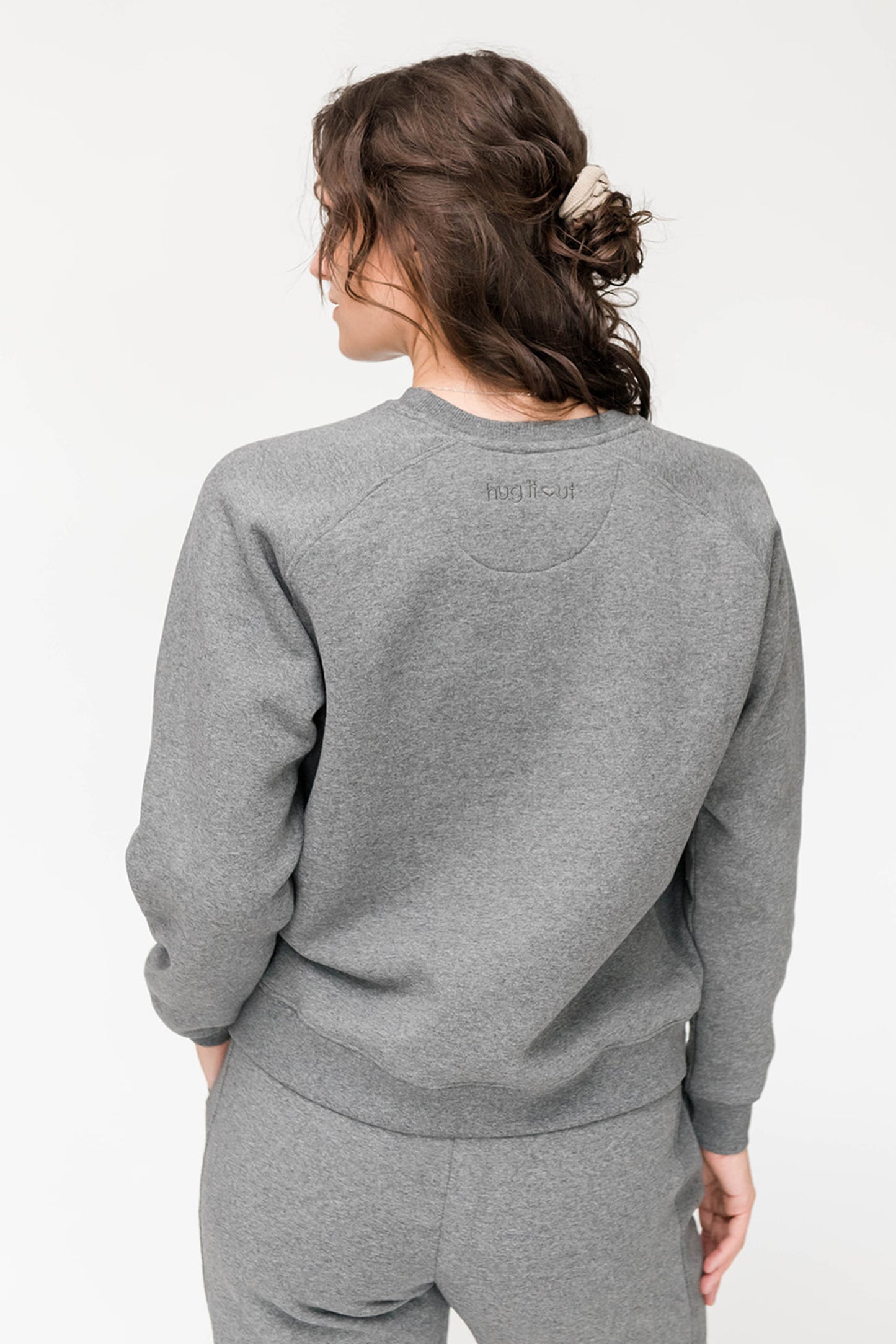 Mila Crew Neck Sweatshirt | Hug It Out | Heather Grey