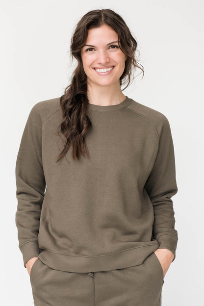 Mila Crew Neck Sweatshirt | Hug It Out | Eucalyptus