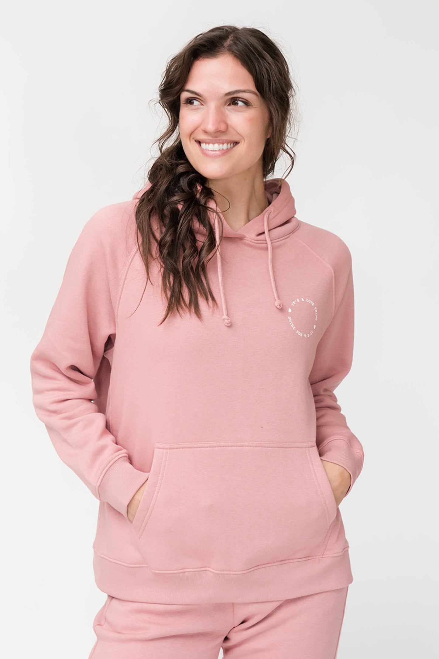 Noa Cozy Hoodie Sweatshirt | It's A Love Thing | Rose Tea