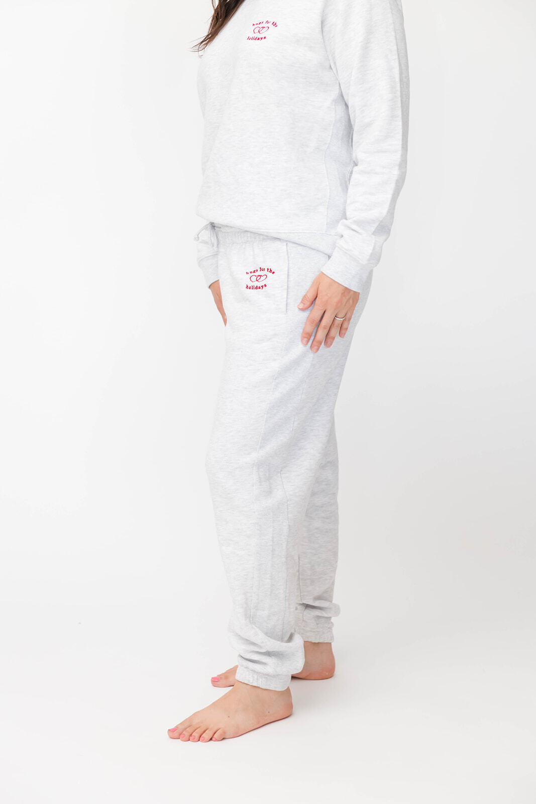Holiday Joggers | Hugs for the Holidays Pebble Grey