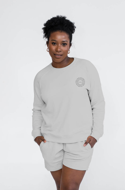 Mila Crew Neck Sweatshirt | Sunshine | Pebble Grey