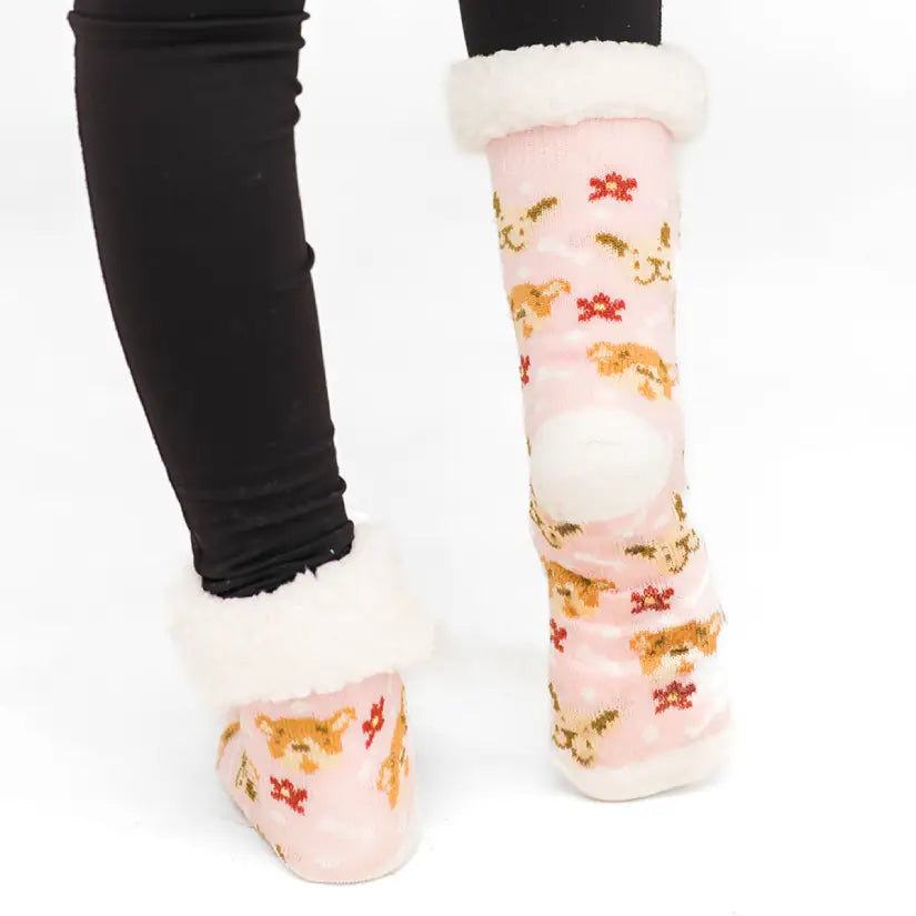Dog Mom Pink - Recycled Slipper Socks