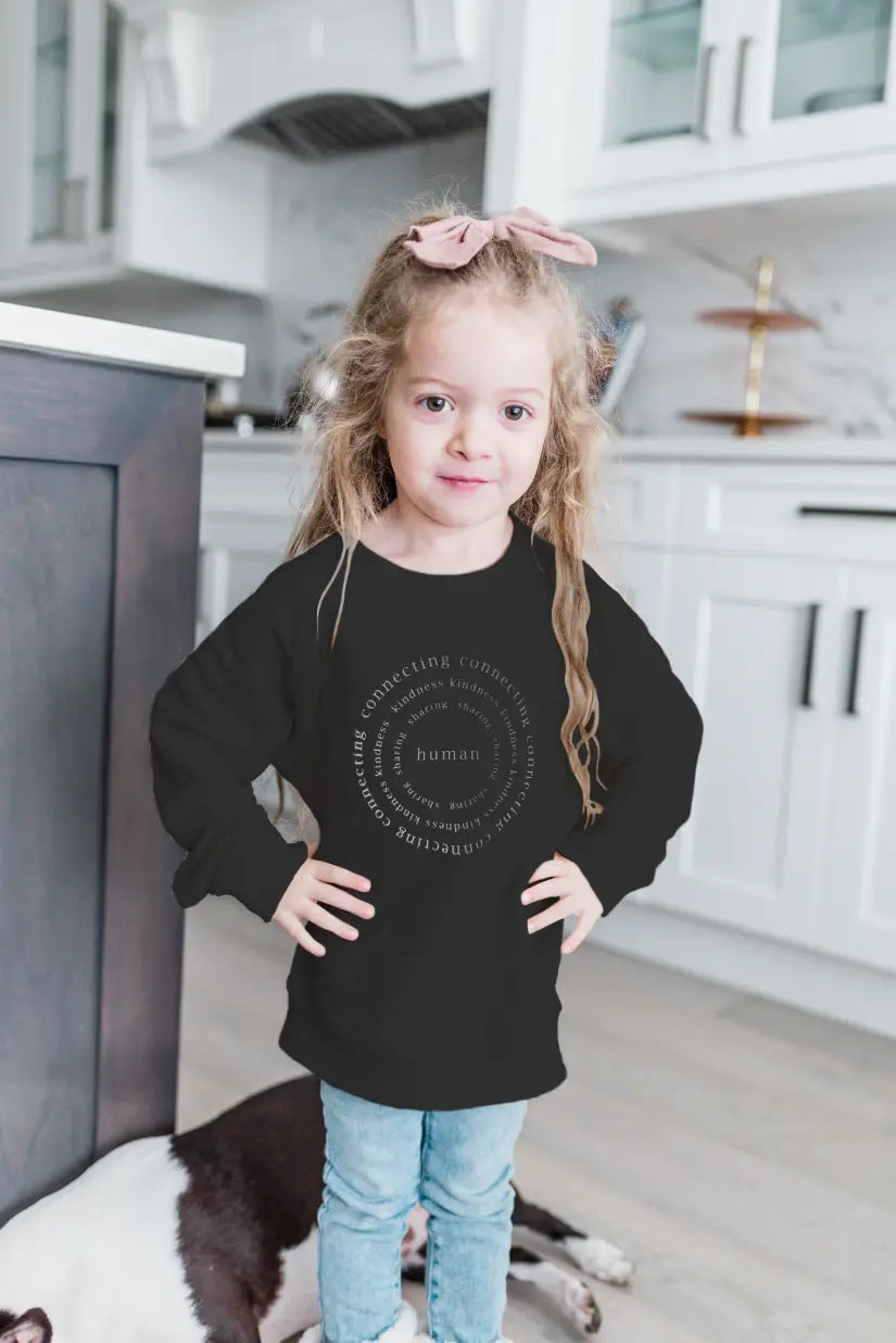 Kids | Mila Crew Neck Sweatshirt | Human | Black