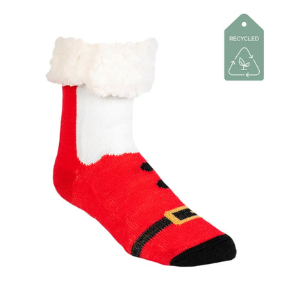Christmas Santa - Recycled Slipper Socks