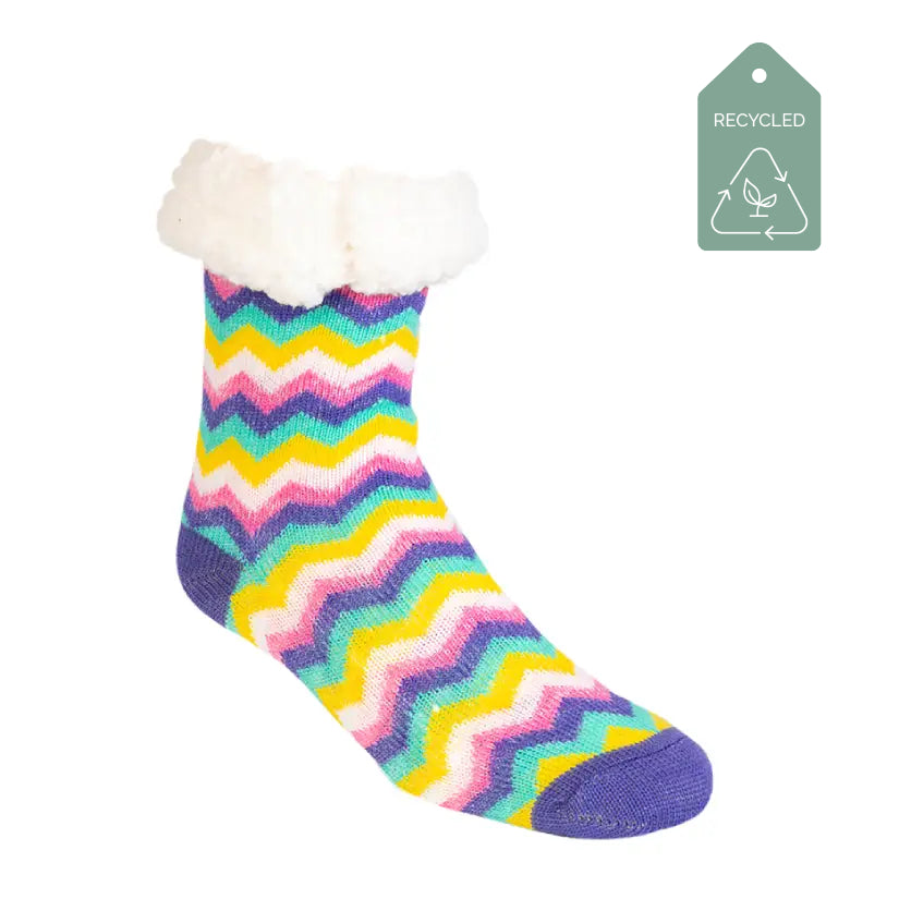 Chevron Cloud - Recycled Slipper Socks
