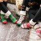 Ugly Sweater Holly - Recycled Slipper Socks
