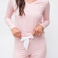 Iris V-Neck Pajama Shirt | Pink Dogwood