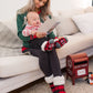Lumberjack Red Toddler Slipper Socks with Faux Fur Sherpa Fleece and Non-Slip Grippers - Baby Boy and Girl Fuzzy Socks (Ages 1-3)