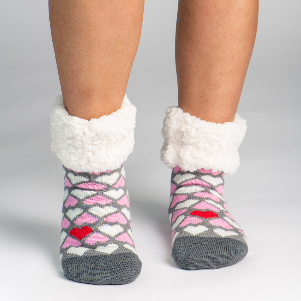 Classic Slipper Socks | Heart Valentines