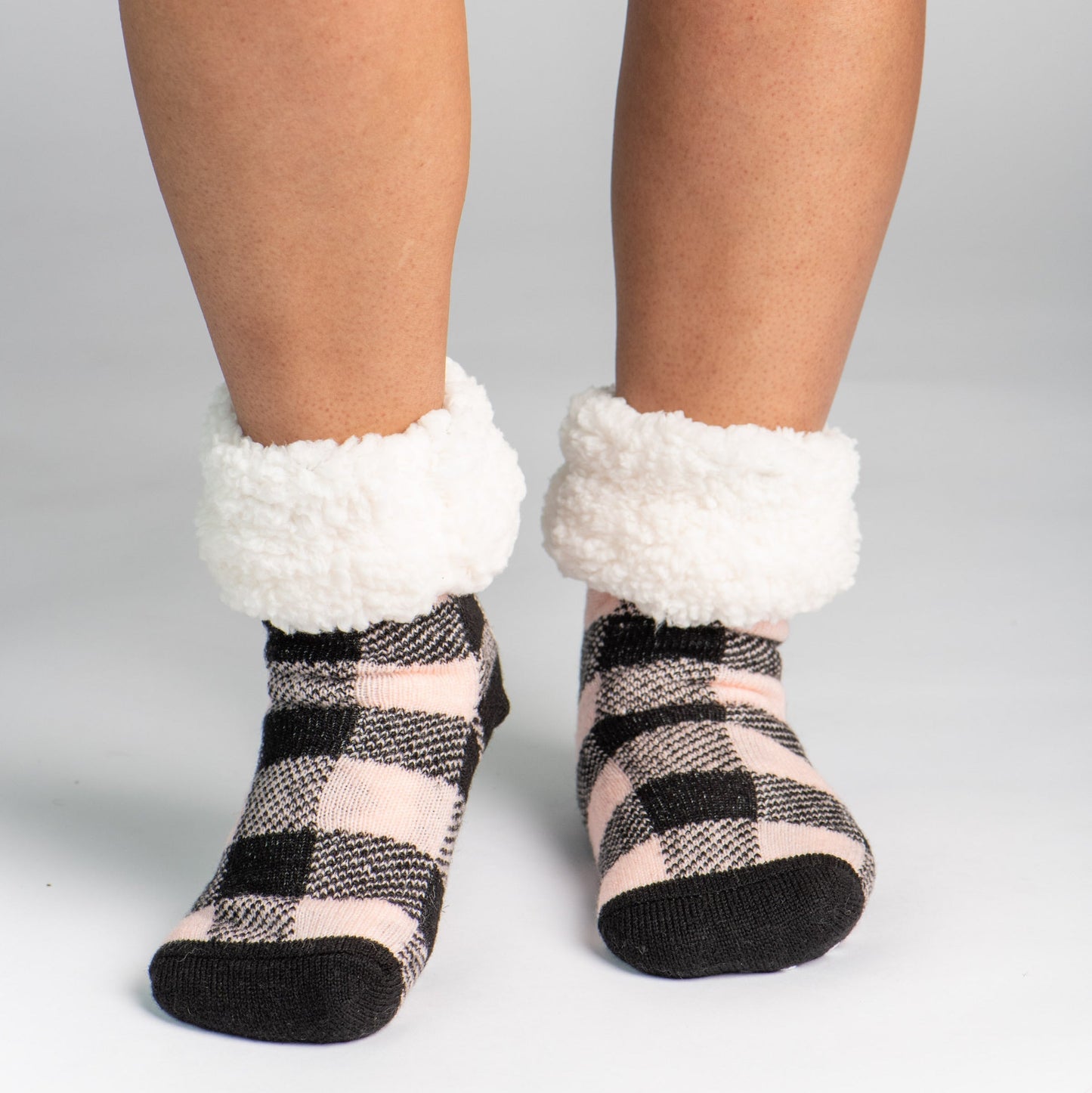 Classic Slipper Socks | Lumberjack Pink Dogwood