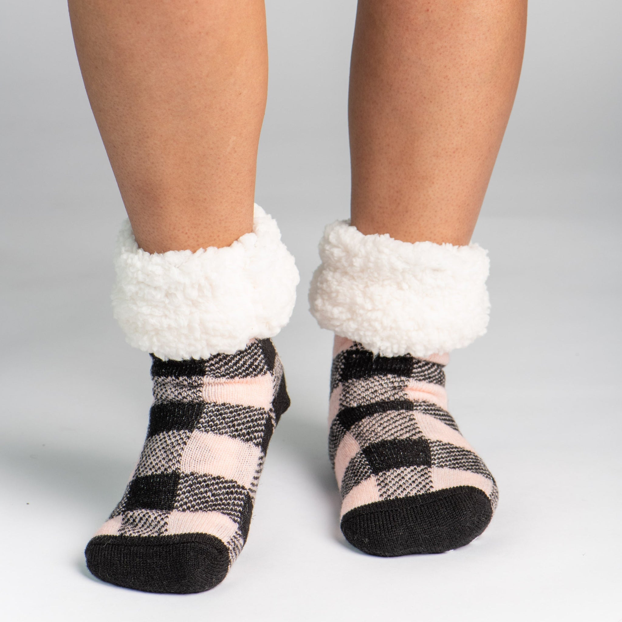 Classic Slipper Socks | Lumberjack Pink Dogwood