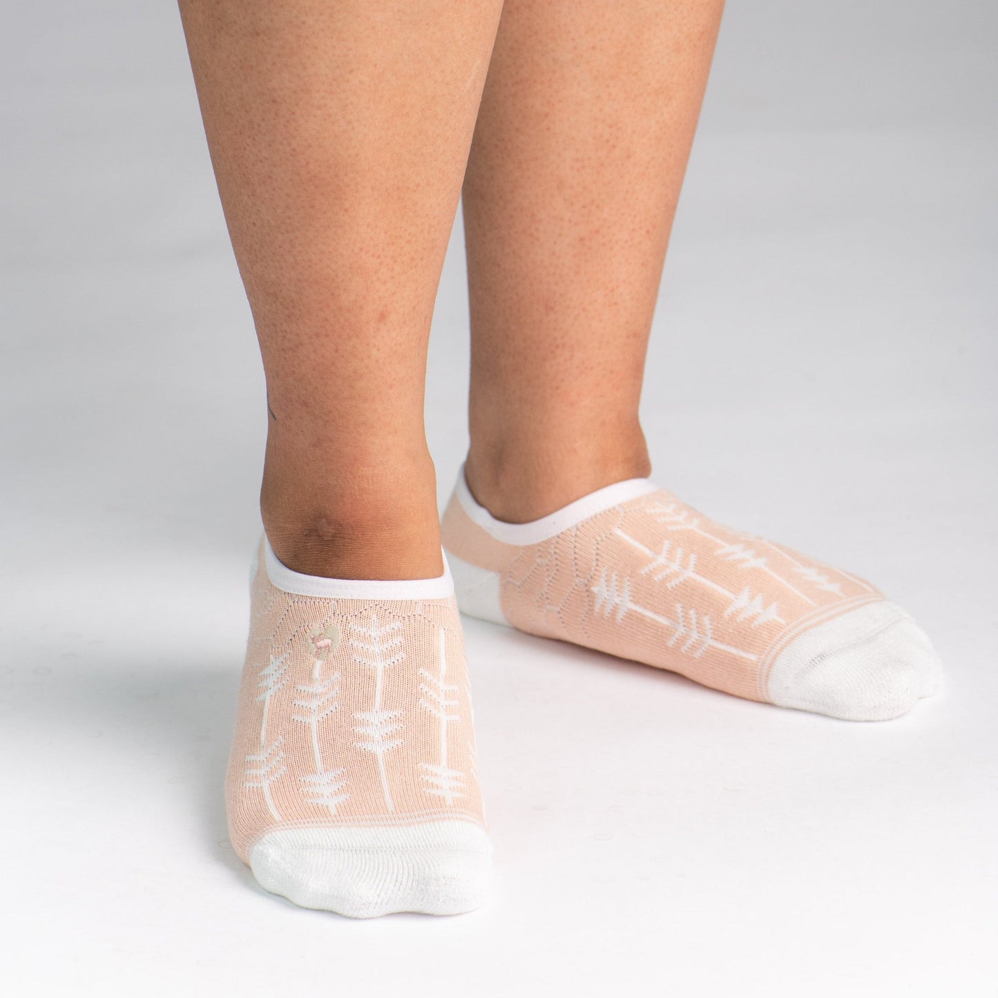 Bamboo Socks | No Fuss No-Show | Going My Way - Aurora Apricot