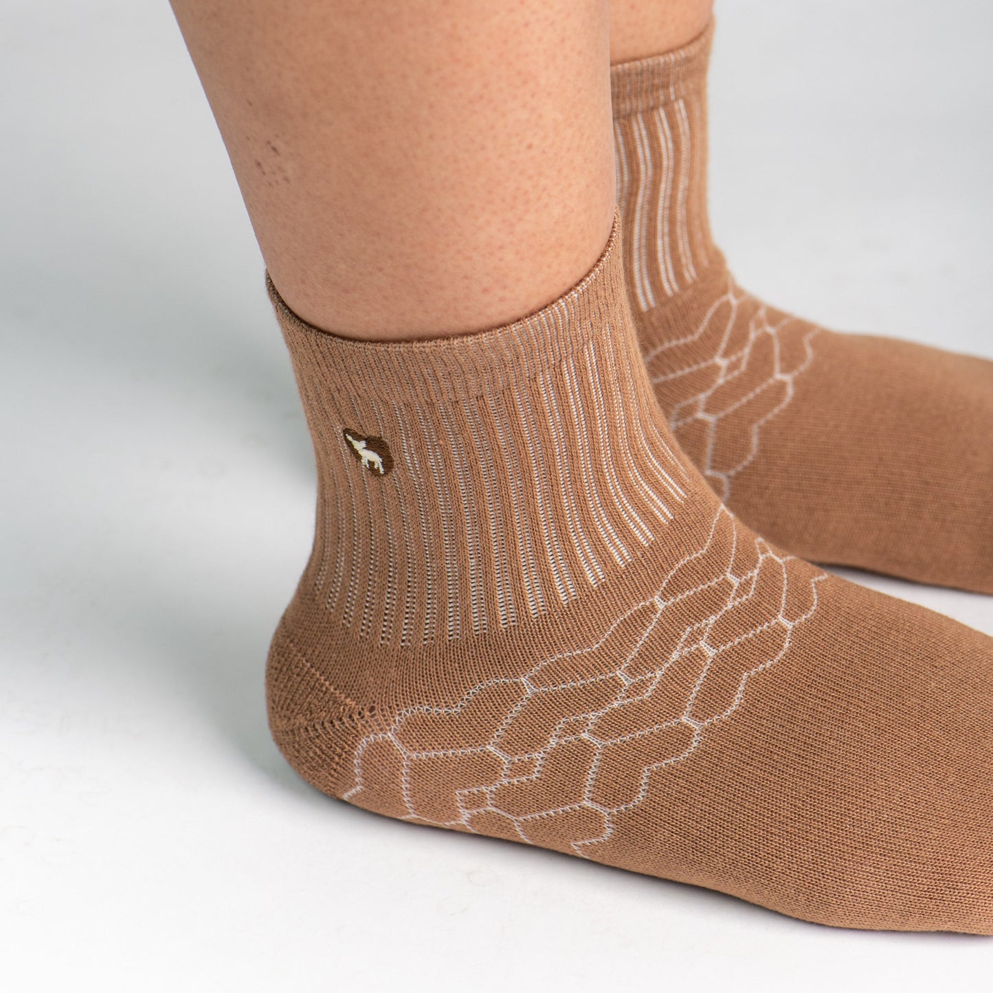Bamboo Socks | Uptown Quarter Crew | Toasted Coconut