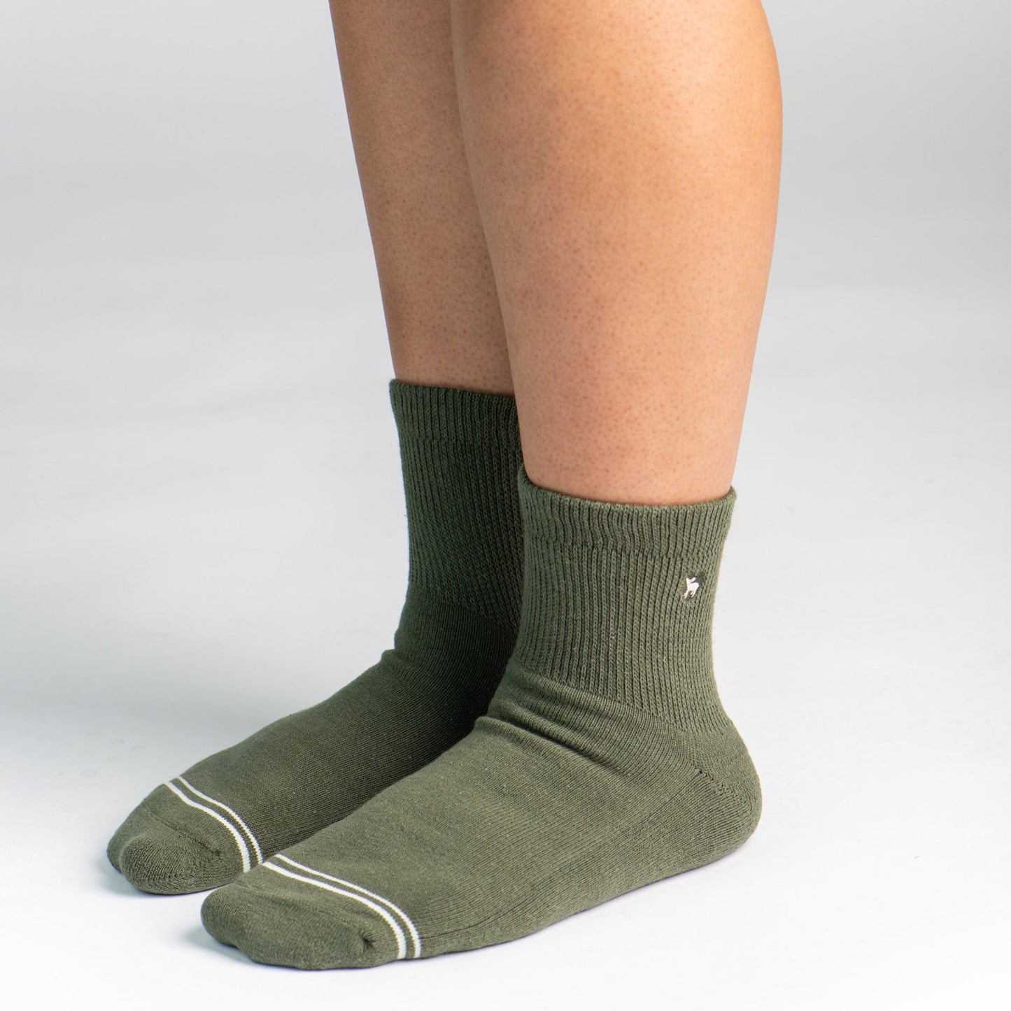 Cushioned Socks | Comfy Quarter Crew | Eucalyptus