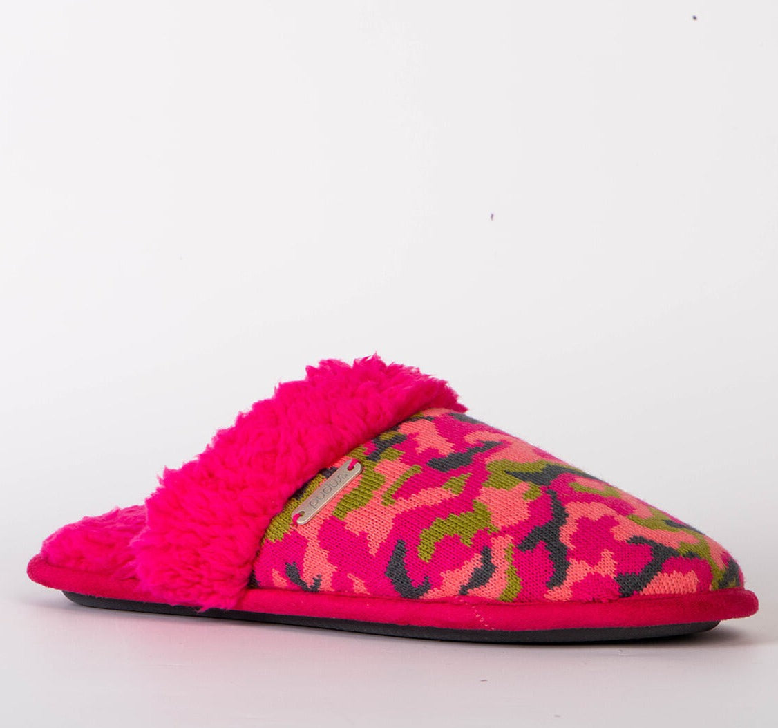 Creekside Slide Slippers | Brights Camo Pink
