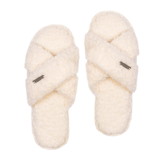 Faux Fur Pearl Slide Slippers  Pink – Pudus Lifestyle Co. Canada