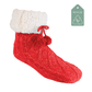 Chenille Knit Holiday Poppy - Kids Recycled  Slipper Socks