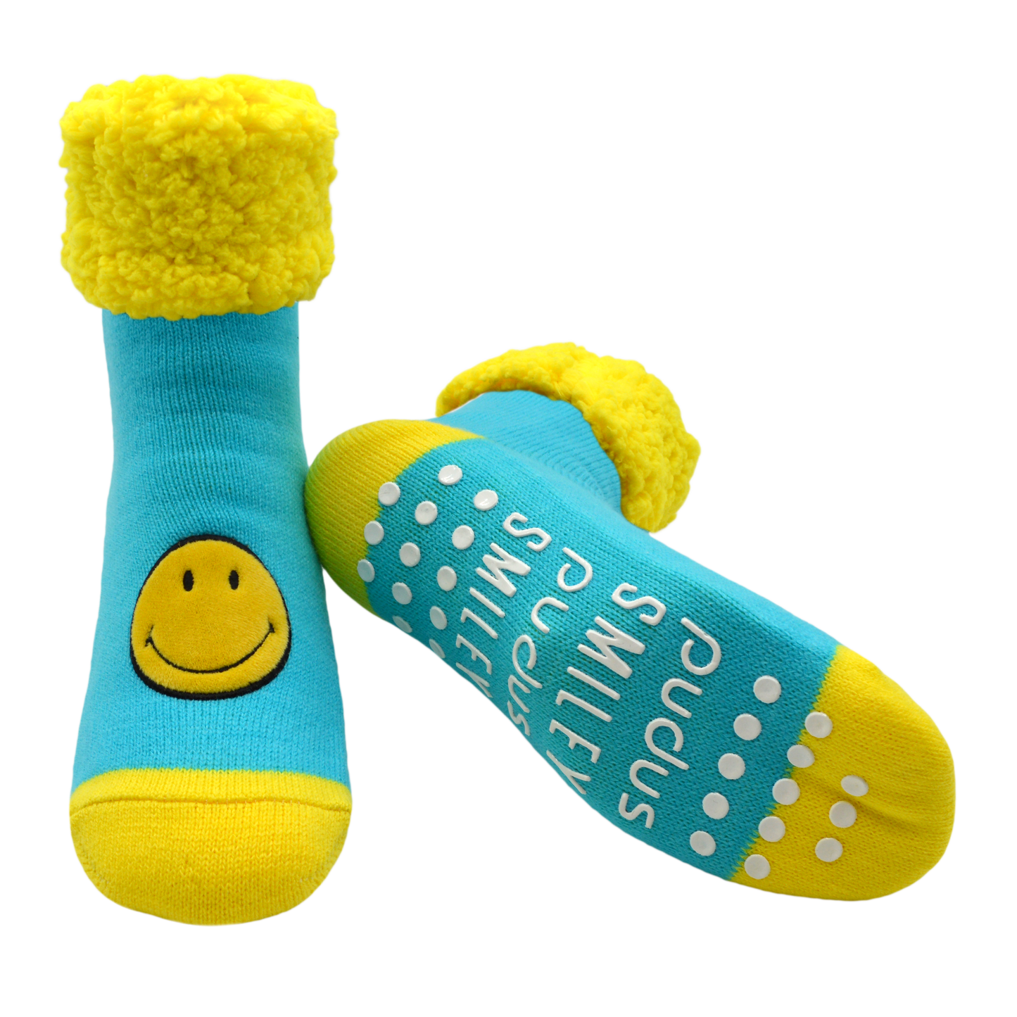 Smiley® x Pudus Classic Slipper Socks | Blue