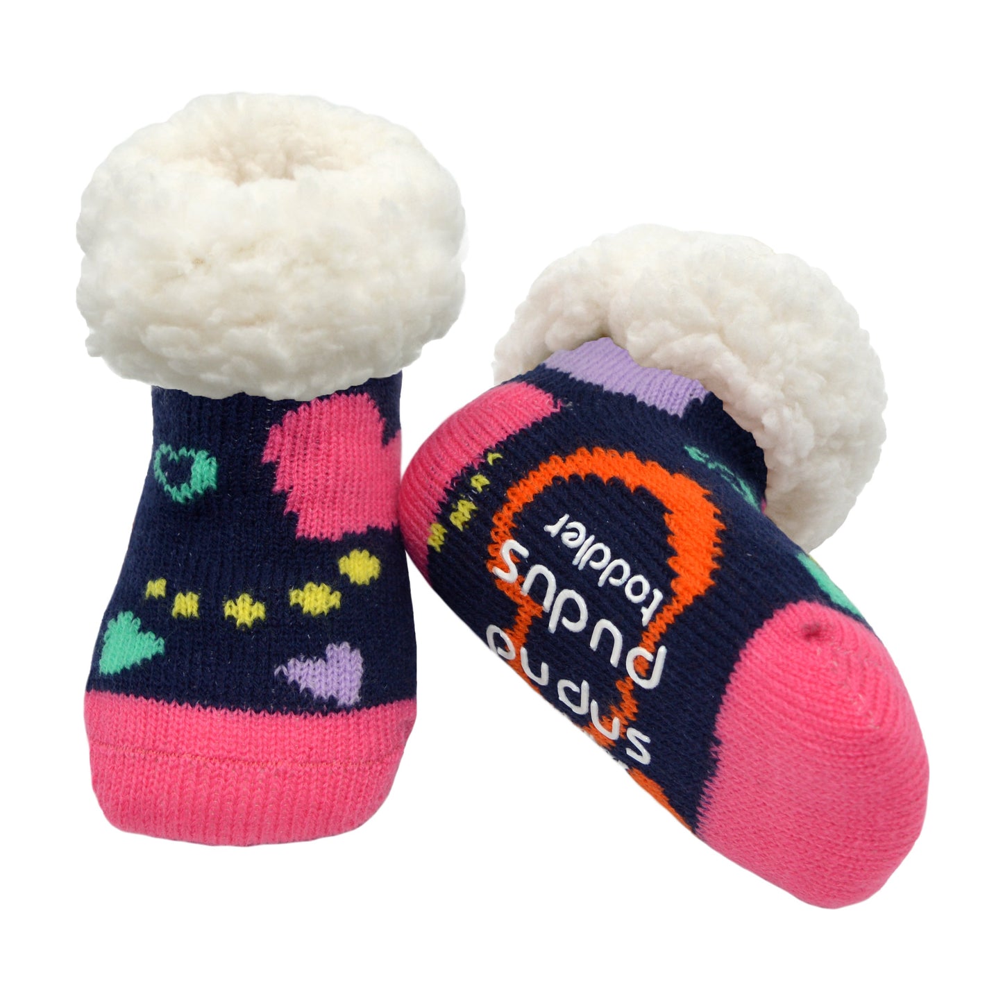 Toddler Classic Slipper Socks | Heart Navy