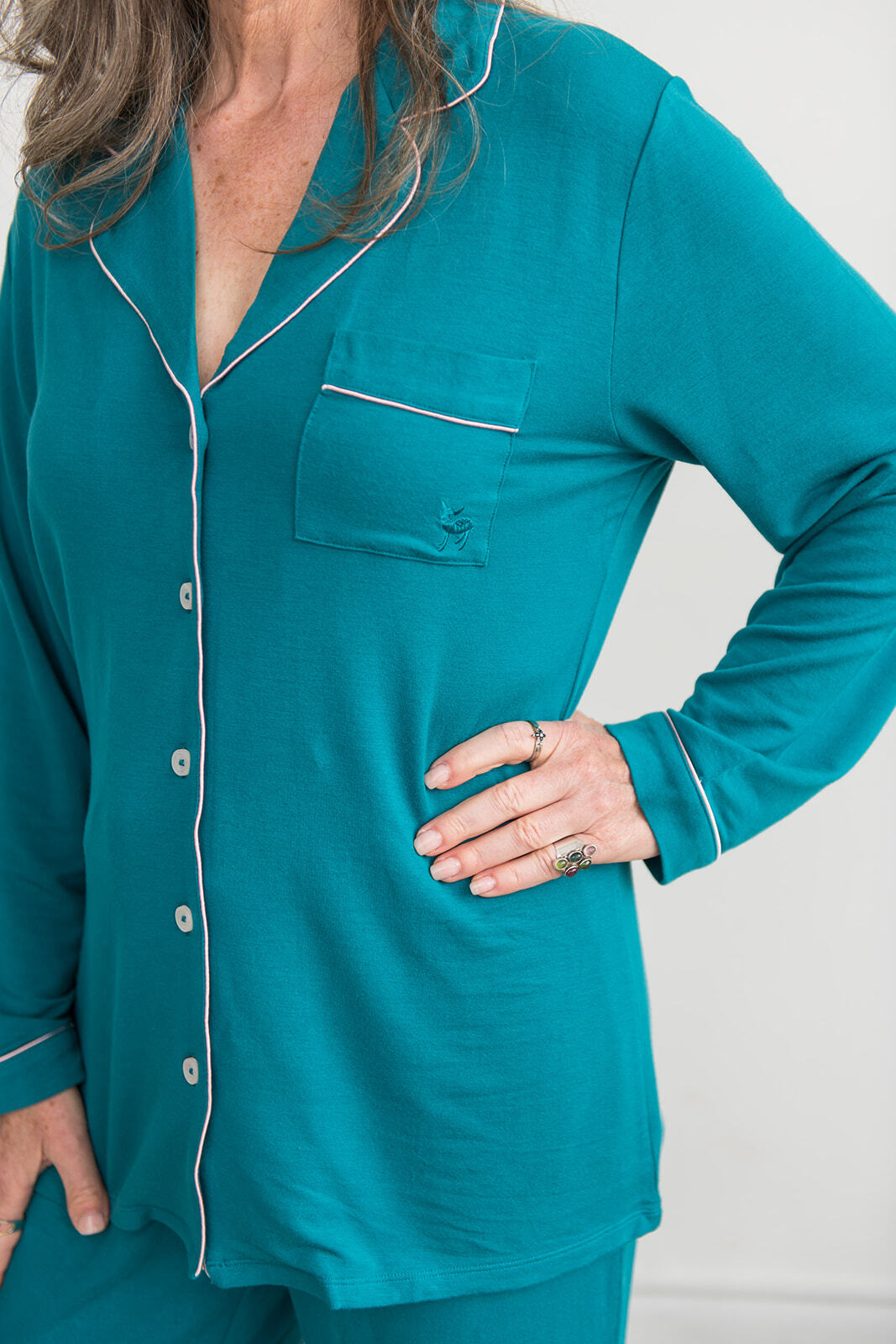 Korrah Pajama Shirt | Harbour Blue
