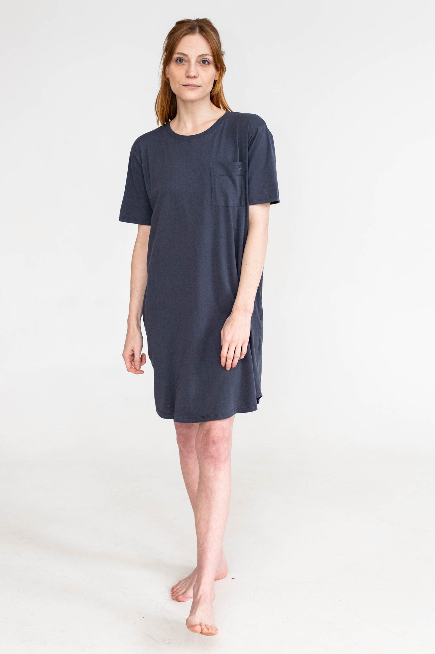 Kayla Easy T-Shirt Dress | Gray Dawn