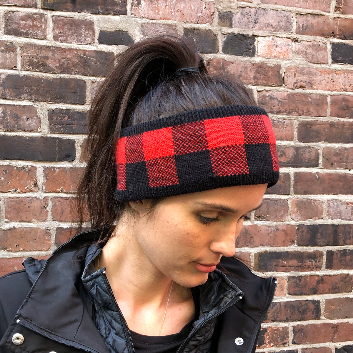 Recycled Headband - Lumberjack Red