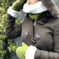  Pudus Cable Knit Winter Infinity Scarf, Fleece-Lined Neck Warmer Circle Snood Cable Knit Green - Snood