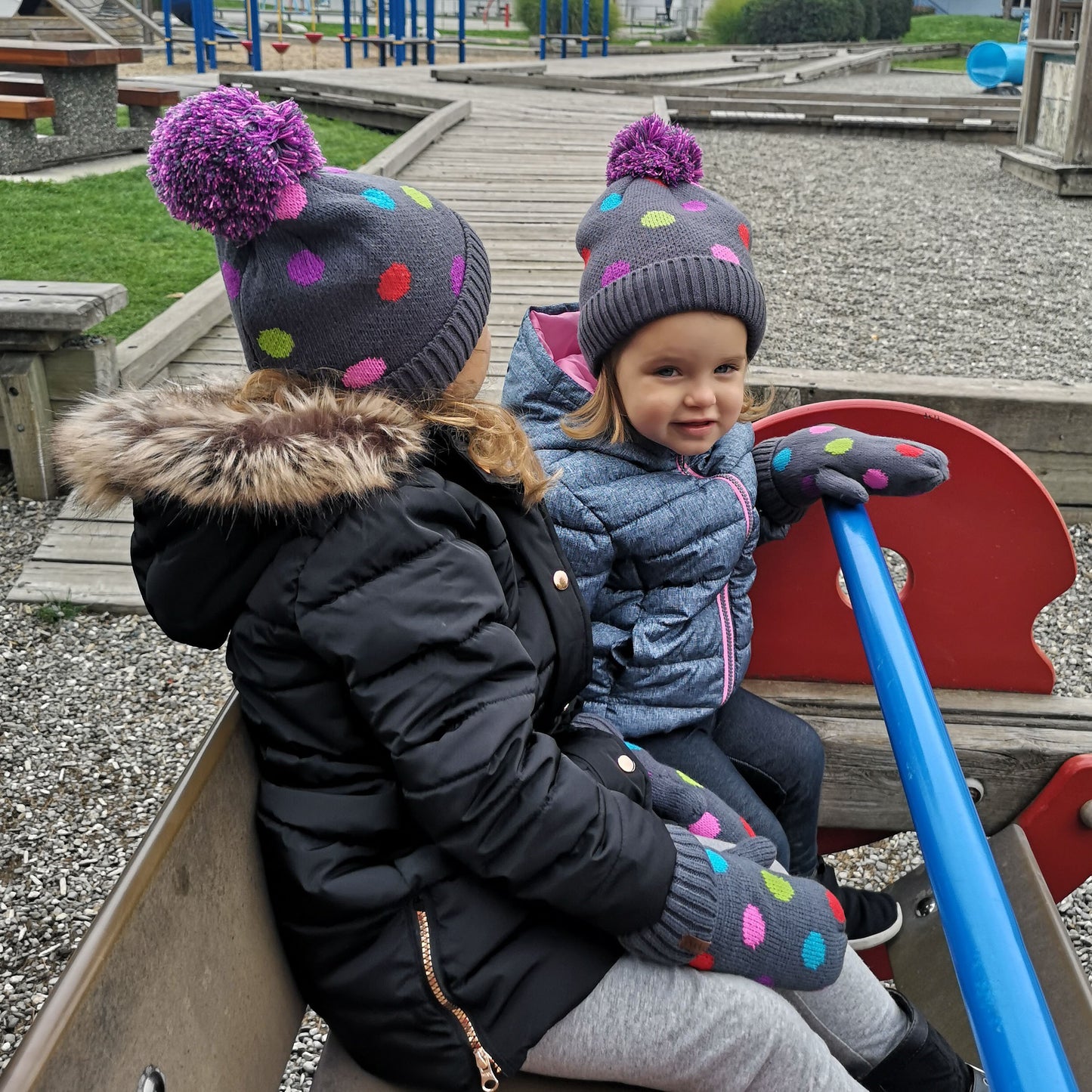 Kids Winter Mittens | Polka Dot Multi