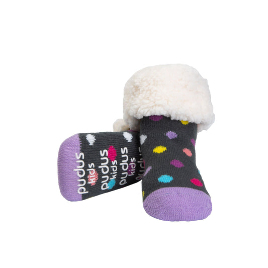 Kids Classic Slipper Socks | Polka Dot Pastel