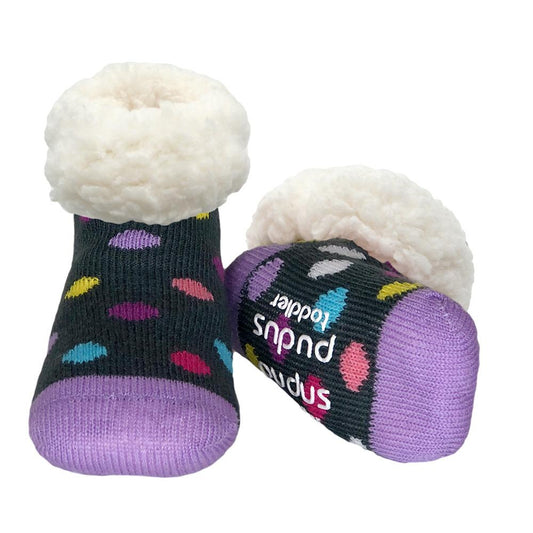 Toddler Classic Slipper Socks | Polka Dot Pastel