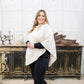 Faux Cashmere Poncho | Cheetah Sand