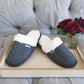 Creekside Slide Slippers | Cable Knit Grey