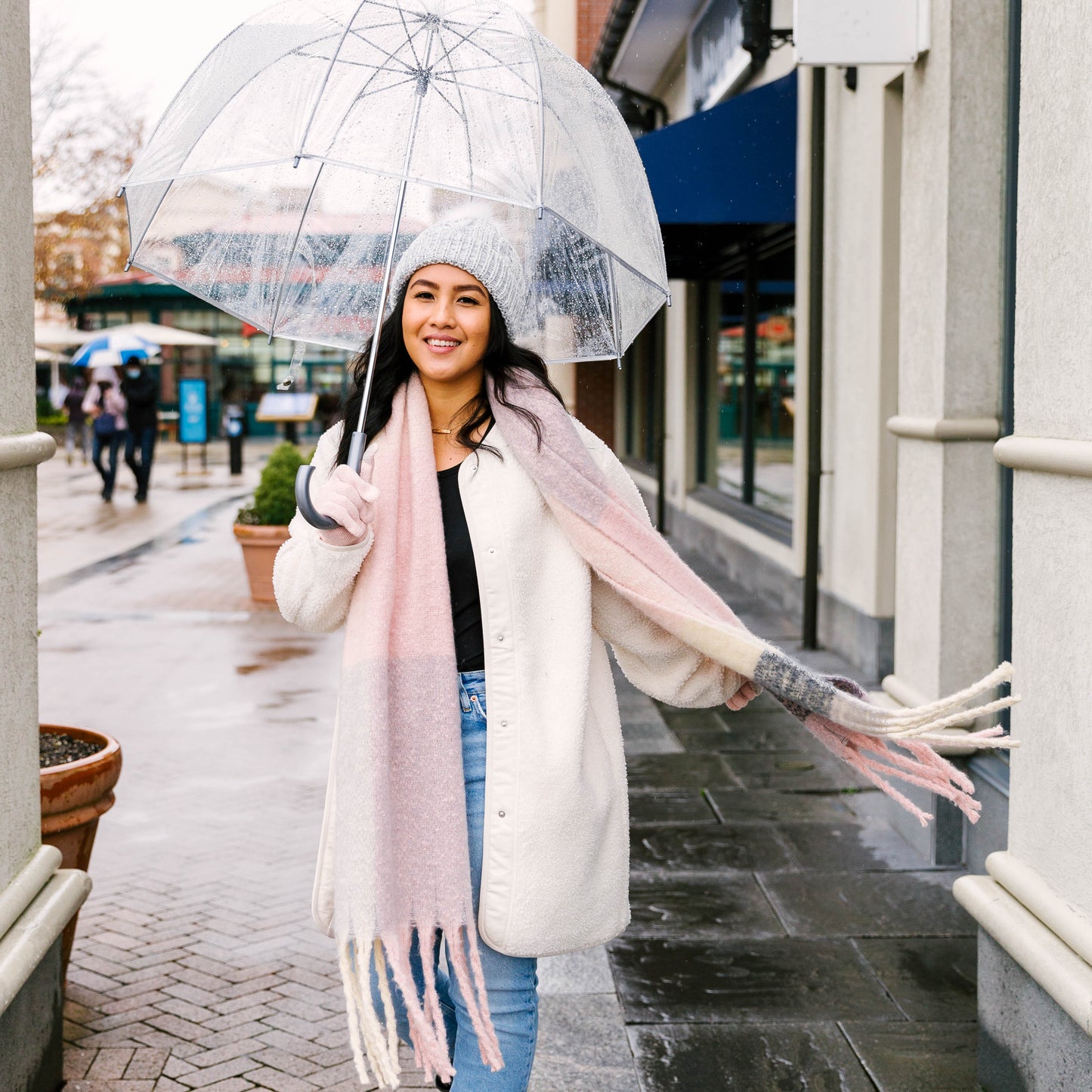 Beanie Winter Pom Pom Hat | Heather Grey