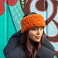Peach Sand Chenille Cable Knit Headband for Women - Ear Warmer, Winter Headband with Warm Faux Fur Fleece