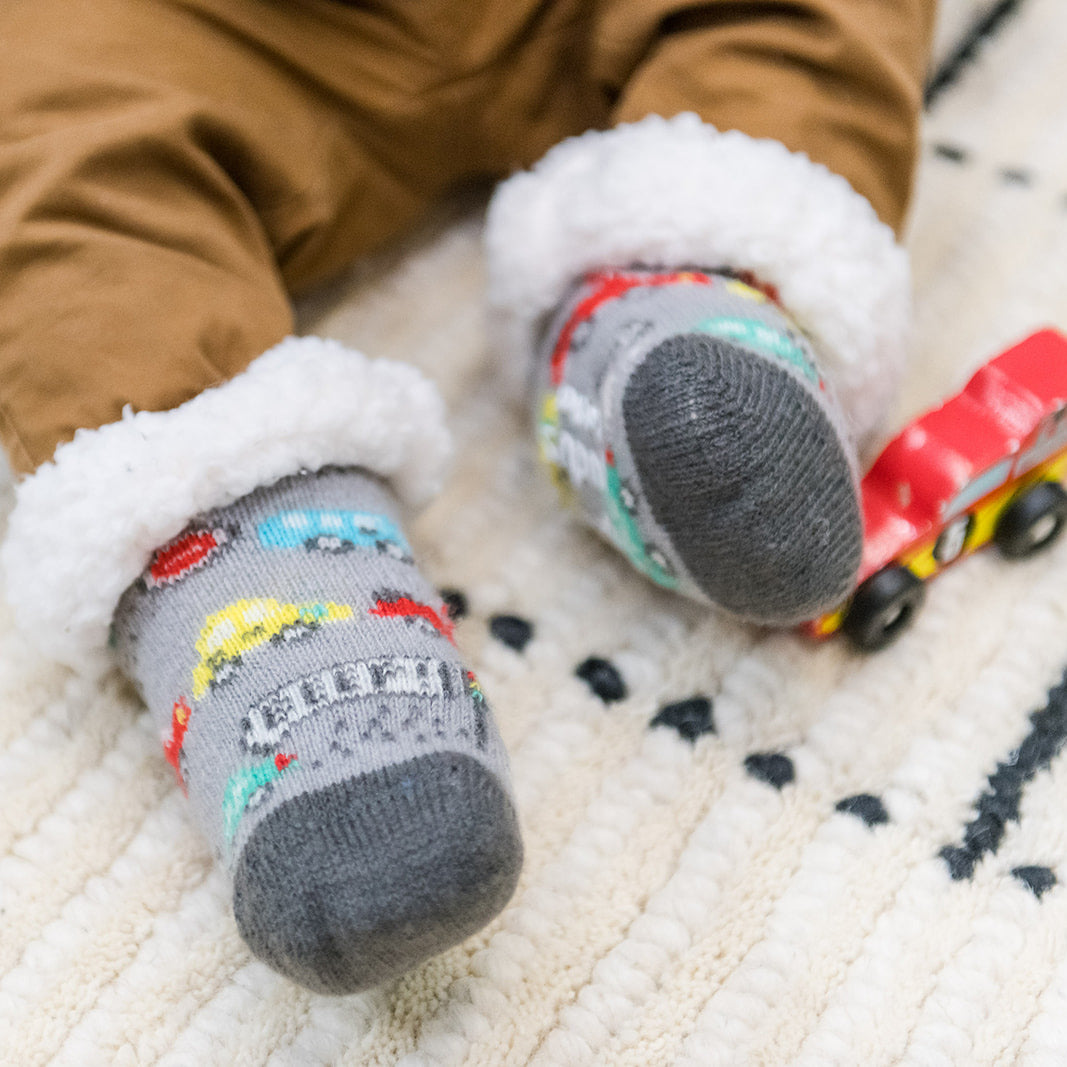 Toddler Classic Slipper Socks | Car Grey