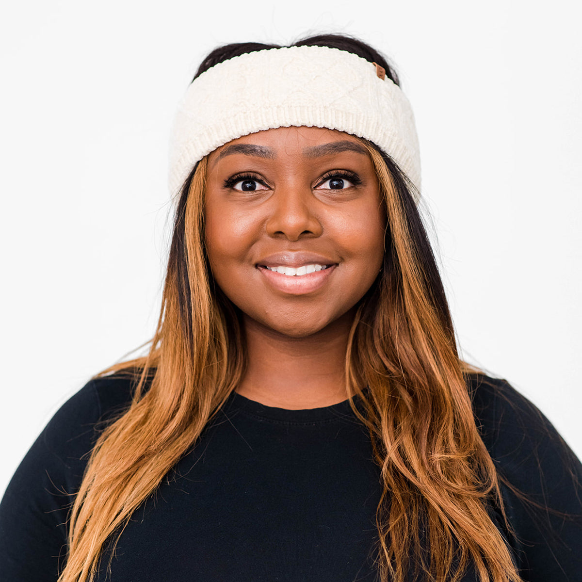 Recycled Headband - Chenille Knit Cloud