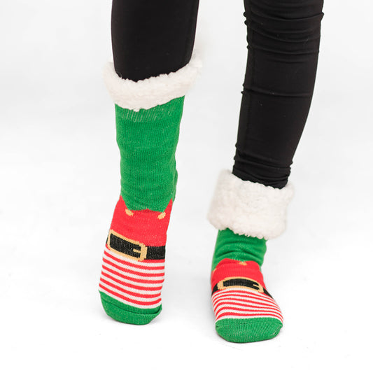 Ugly Sweater Silent Night - Recycled Slipper Socks