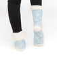 Snowflake Ice Blue - Recycled Slipper Socks