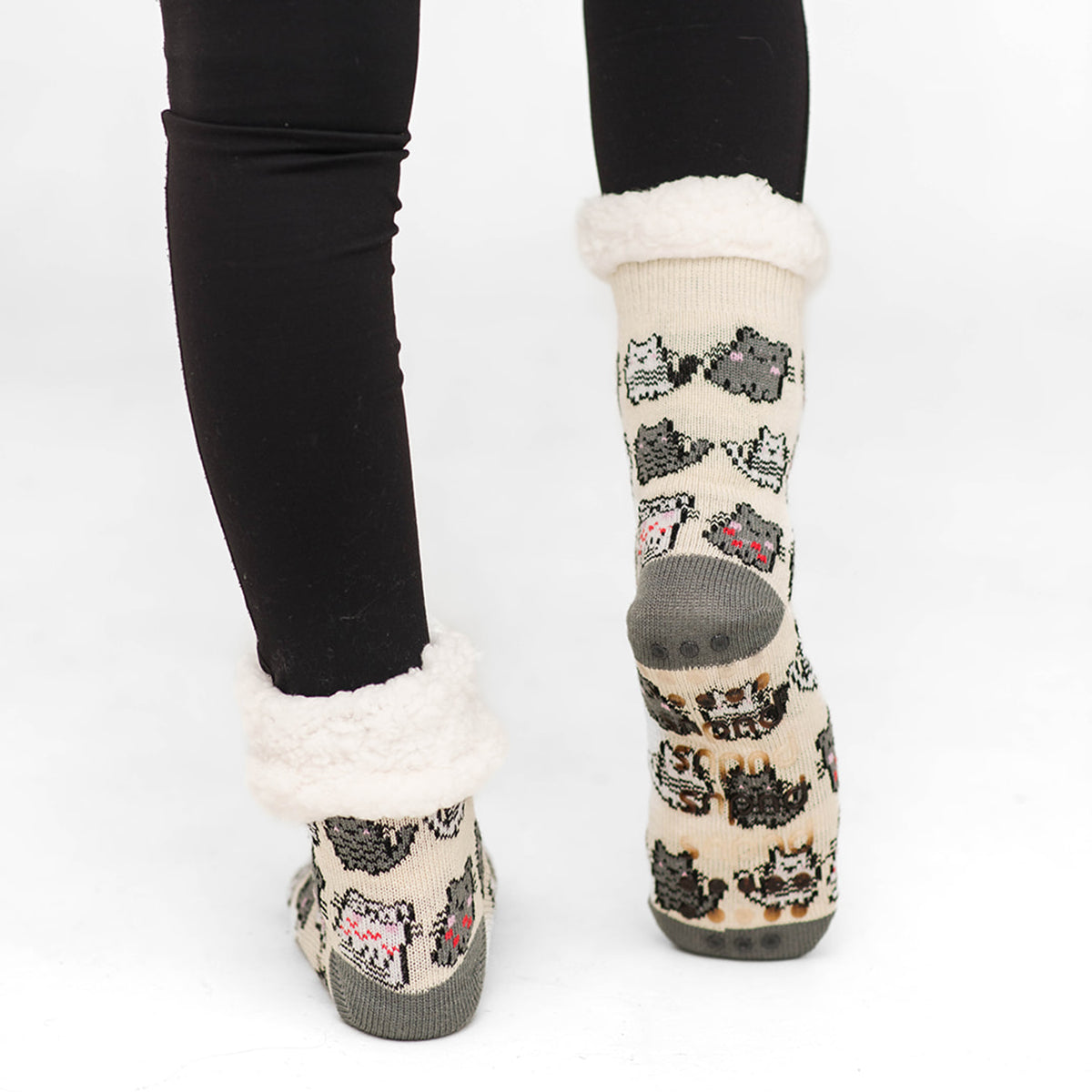 City Cat Champagne - Recycled Slipper Socks