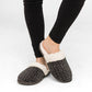 Indoor Sole Recycled Slippers - Charcoal Chenille