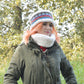 Pudus Cable Knit Winter Infinity Scarf, Fleece-Lined Neck Warmer Circle Snood Cable Knit Red - Snood