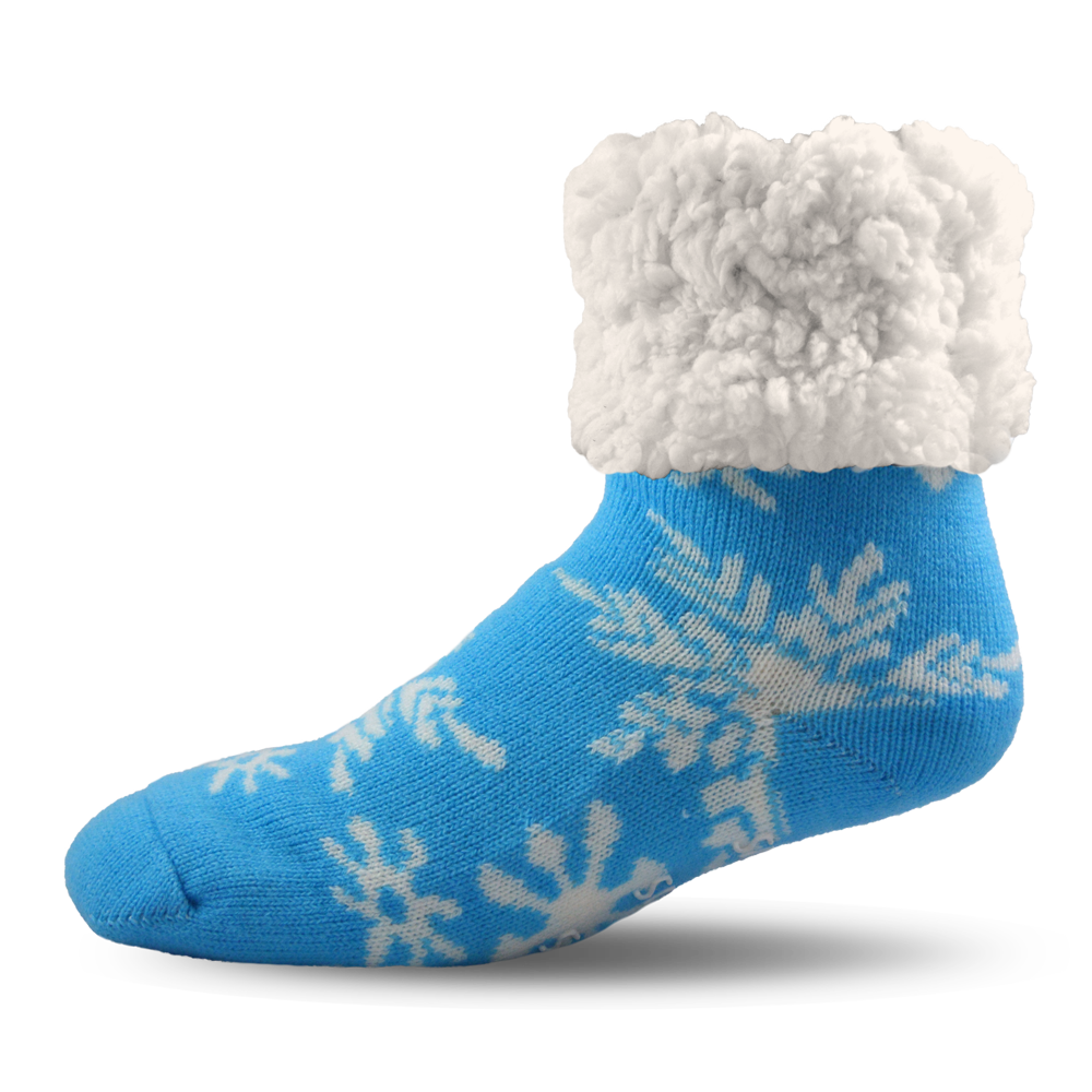 Blue Snowflake - Kids Classic Slipper Sock
