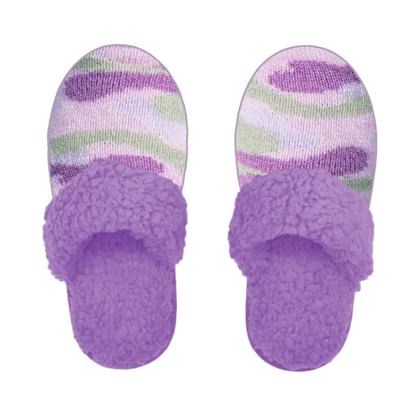 Bright Collection Creekside Slide Slippers | Camo Lavender