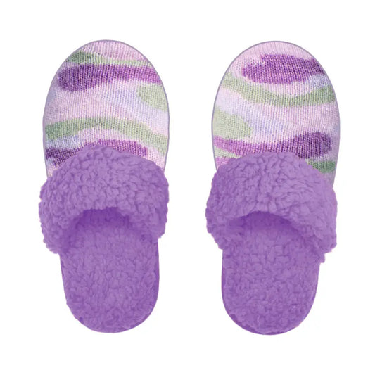 Bright Collection Creekside Slide Slippers | Camo Lavender