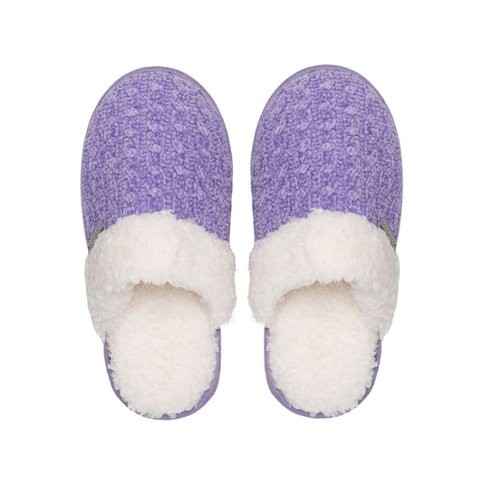 Closed-Toe Chenille Slippers